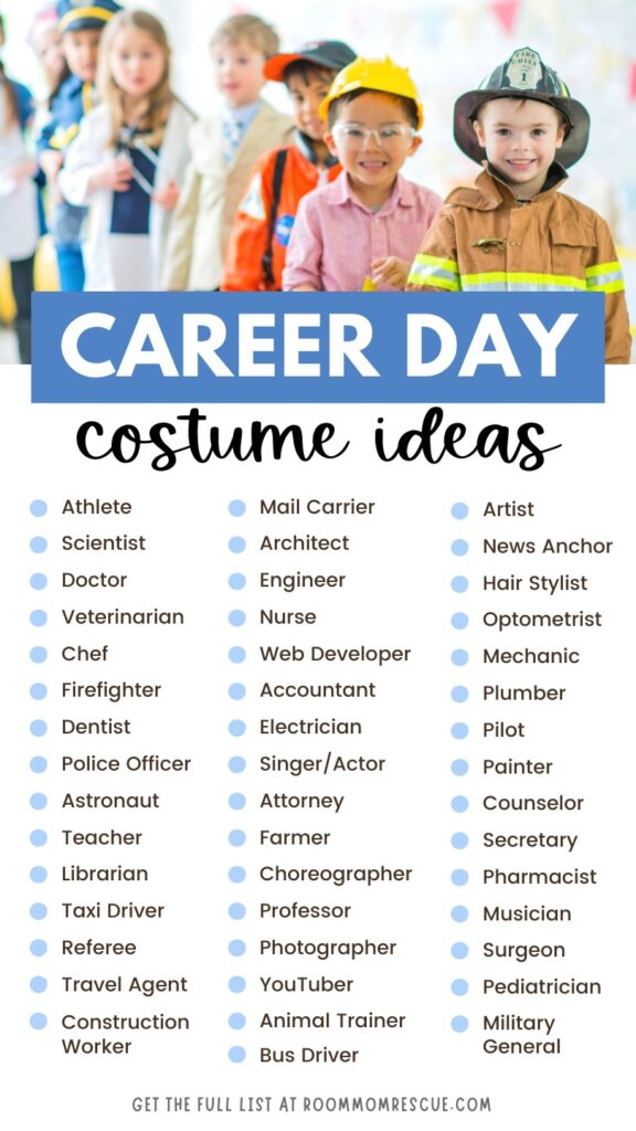 A big list of career day costumers