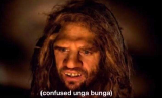 "Confused Unga Bunga meme"