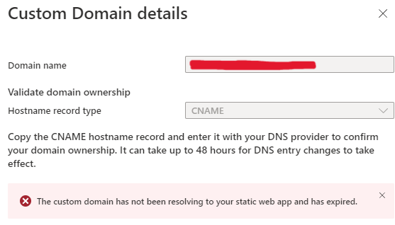 Custom domain not resolving to my website